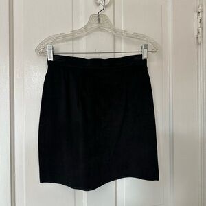 American Apparel Suede Black Mini Skirt